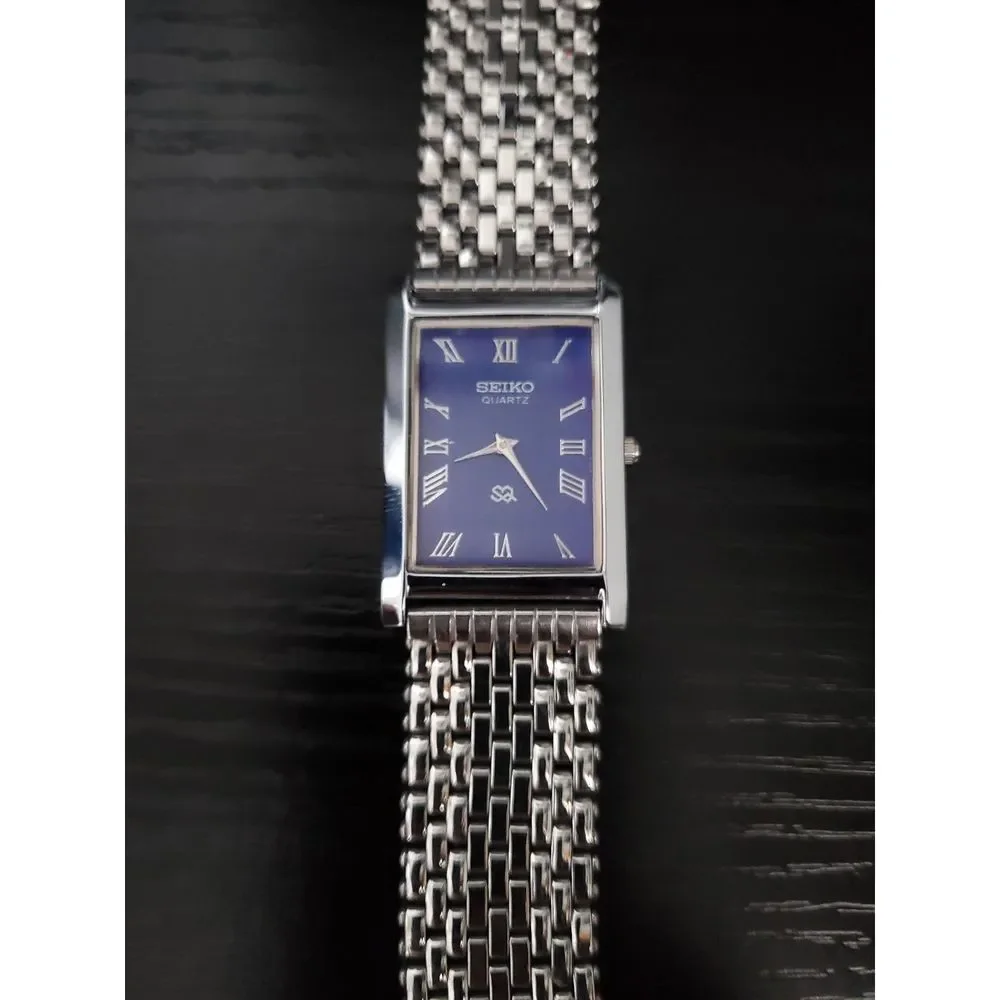 RARE - Vintage Seiko‎ SQ Tank Roman Dial Quartz Men's Watch